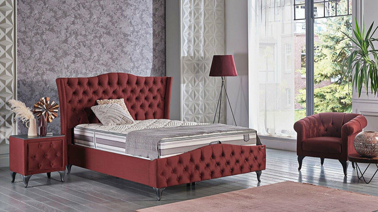 Кровать Estonya - Бордовый