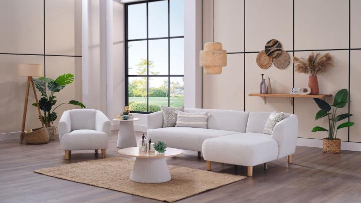 Угловой Диван Бонита - Белый