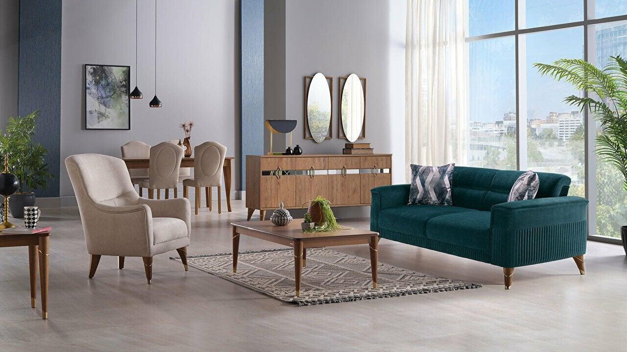 Двухместный диван Marsilya - Зеленый